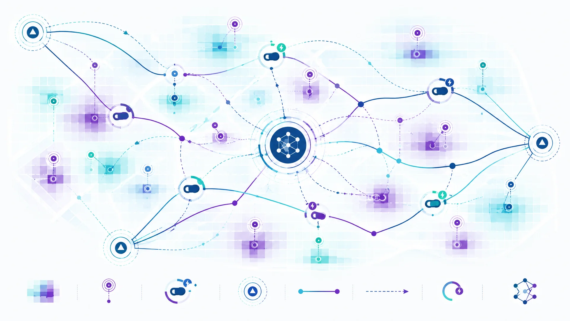 Schematisches Netz zur dynamischen Disposition autonomer On-Demand-Shuttles