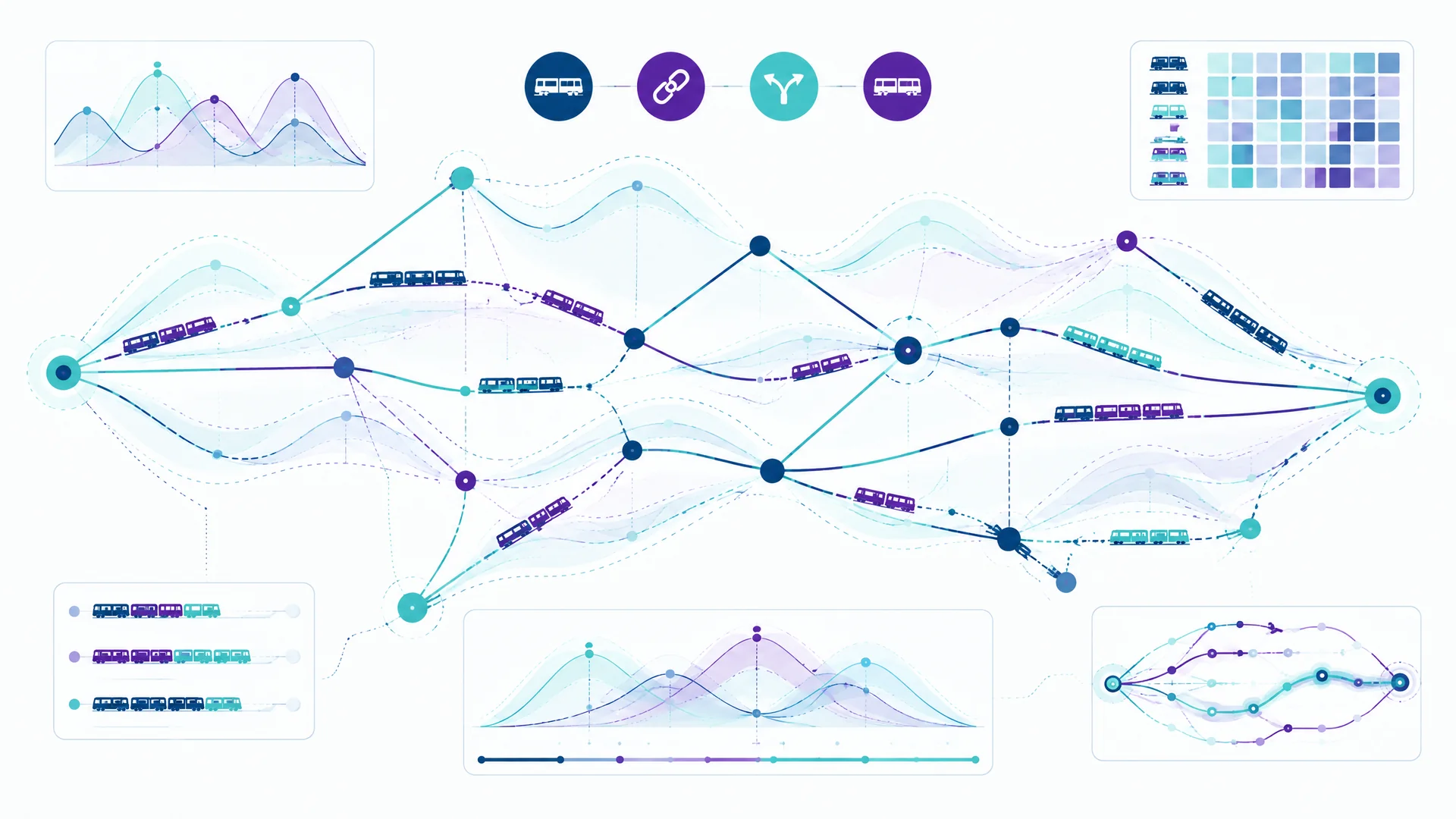 Schematische Zugmodule und Nachfragekurven für eine optimierte Kompositionsplanung