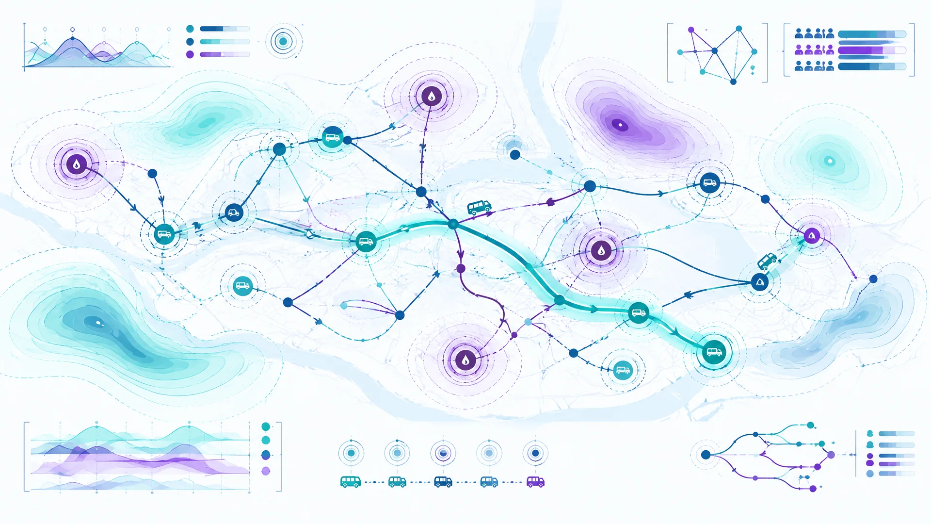Schematisches Bereitschafts- und Einsatznetz für Kanalservice und Umweltnotdienst