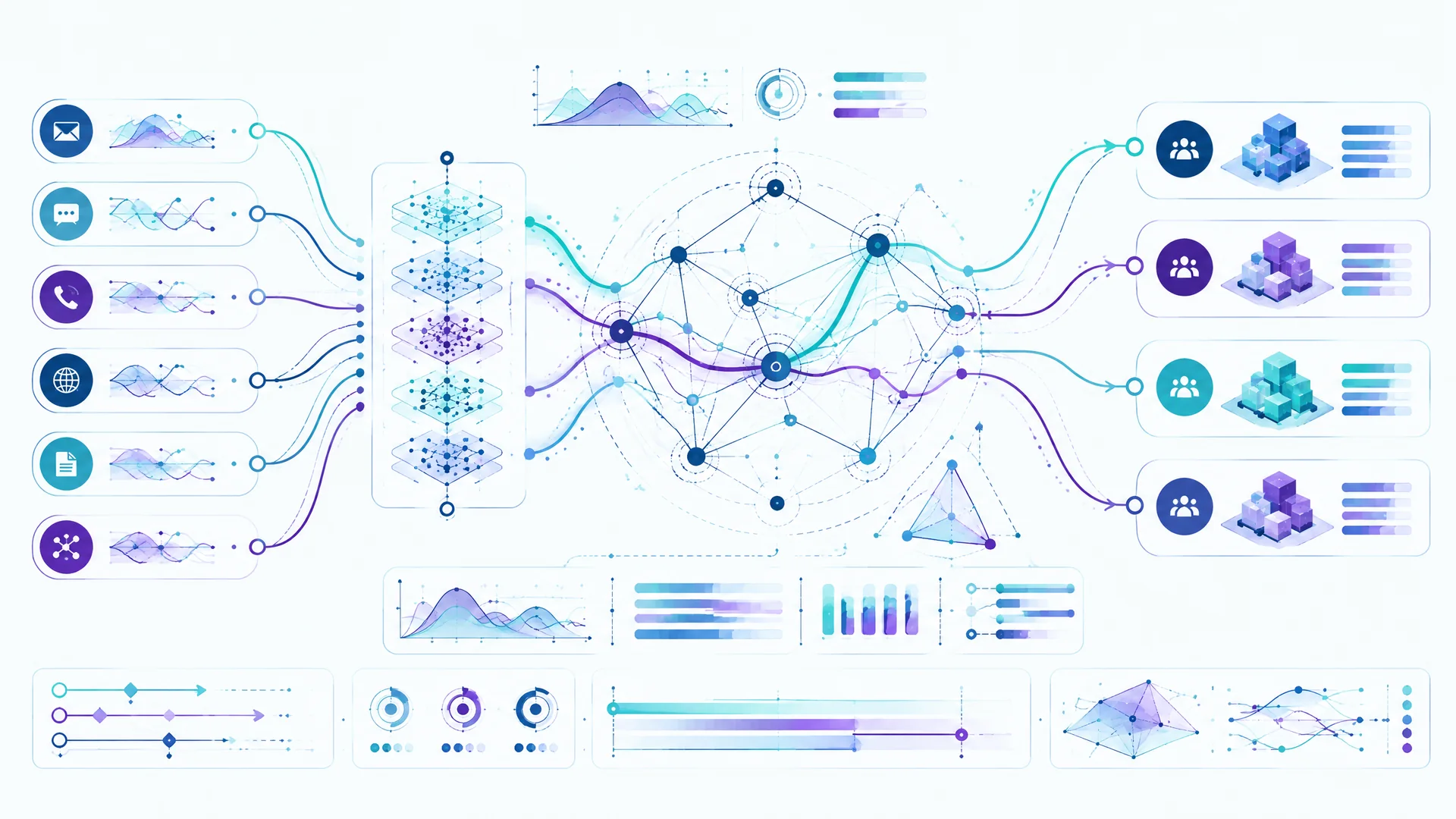 Schematisches Ticket-Routing mit KI-Klassifikation, SLA-Prioritäten und optimierter Teamzuweisung